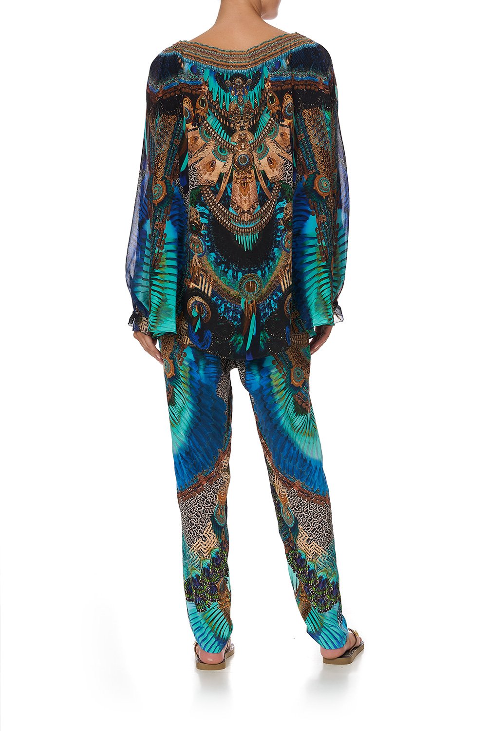 NECK TIE GATHERED BLOUSE TEMPLE TEMPTRESS