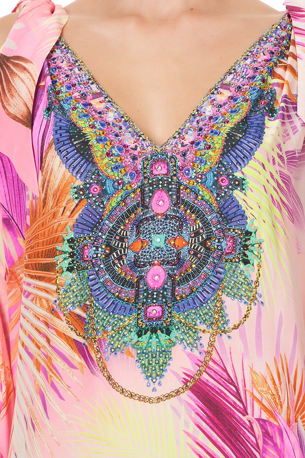 SCARF TIE KAFTAN SOUTH BEACH SUNRISE