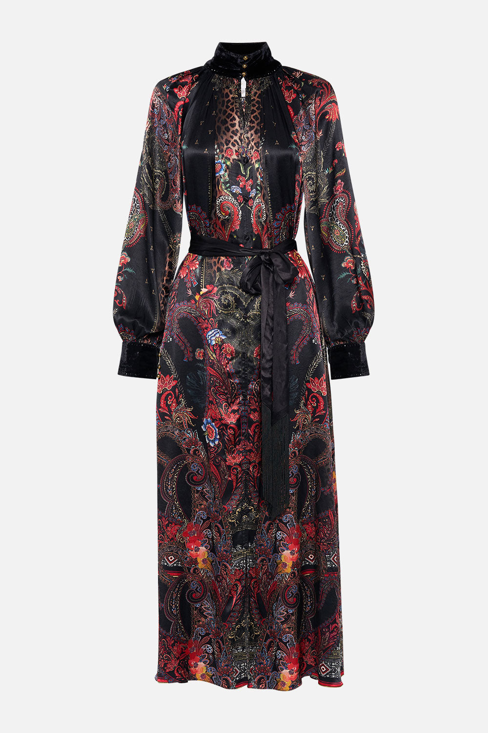 RAGLAN SLEEVE MIDI SHIRT DRESS WOODSTOCK ROCK