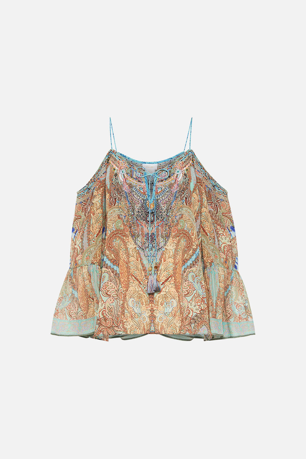 DROP SHOULDER TOP MAKE LOVE NOT WAR