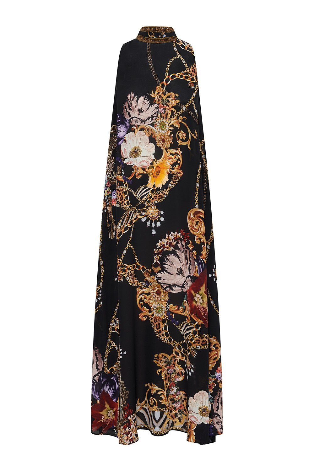 HIGH NECK DRESS WITH BACK NECK TIE A NIGHT IN THE 90S