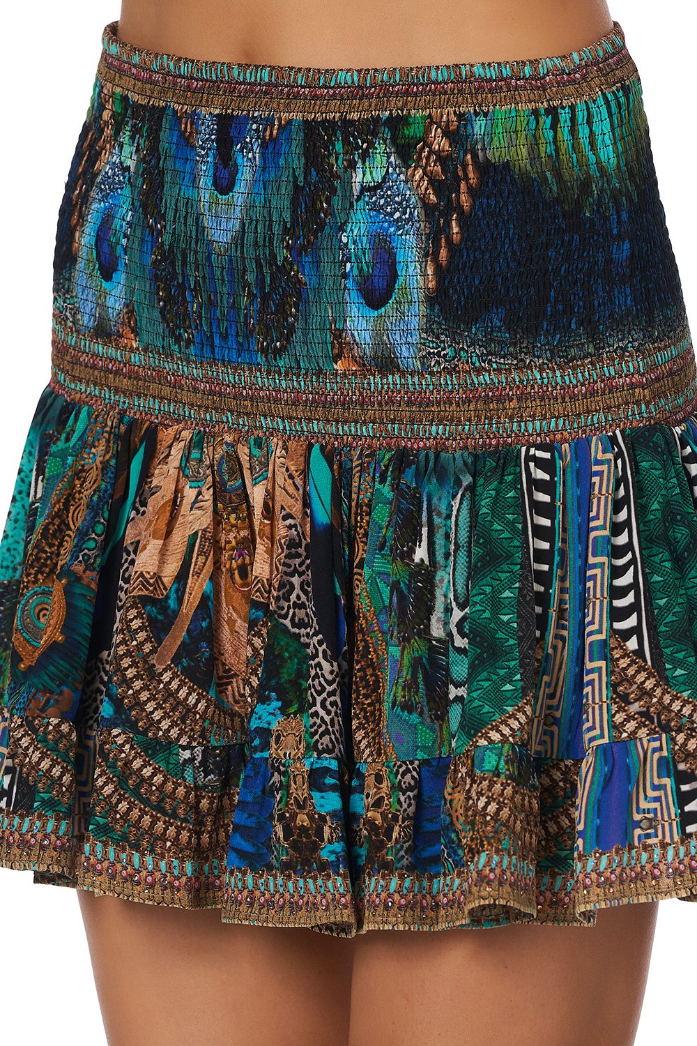 SHORT SHIRRED SKIRT TEMPLE TEMPTRESS