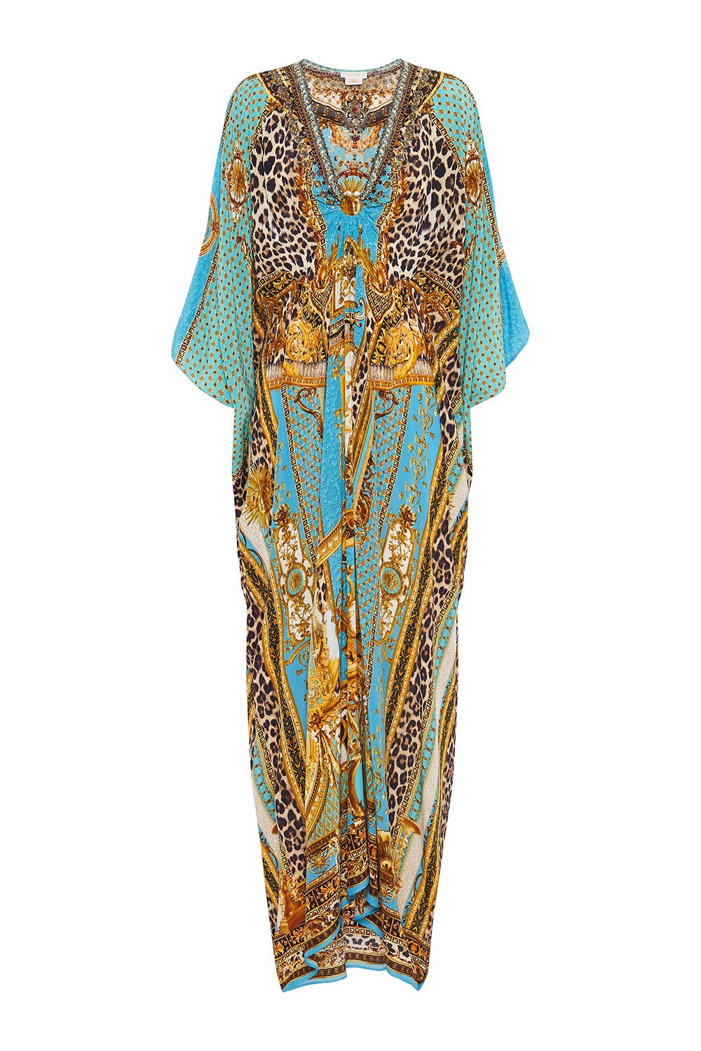 SPLIT SLEEVE KAFTAN WITH HARDWARE DRIPPING IN DECADENCE