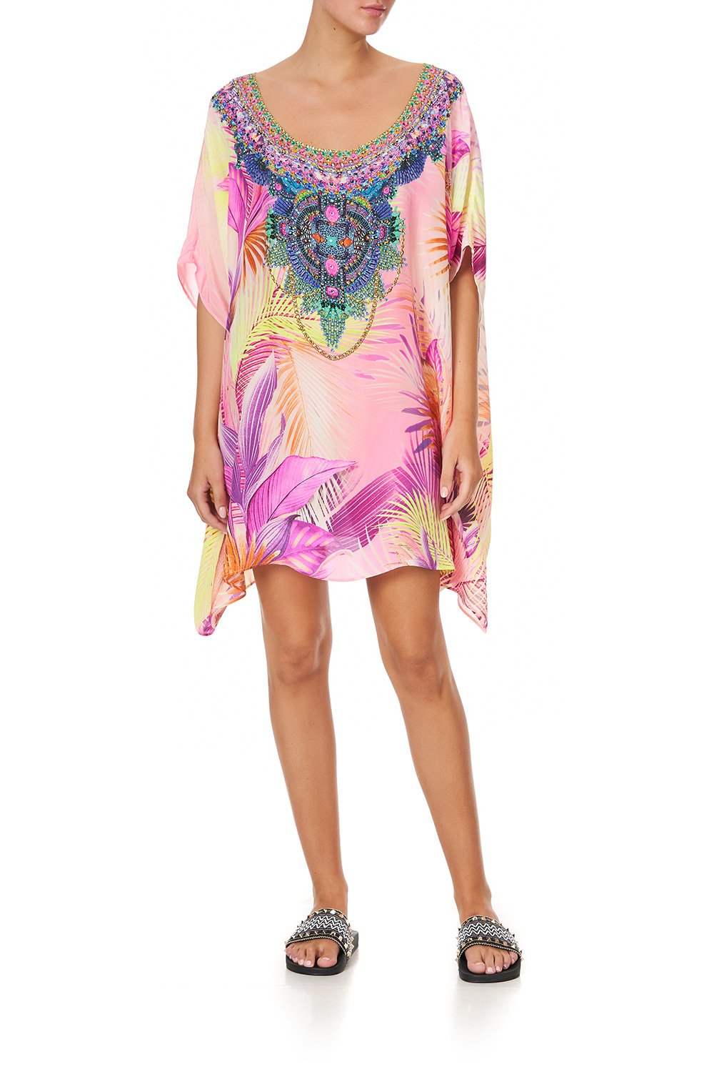 SHORT ROUND NECK KAFTAN SOUTH BEACH SUNRISE