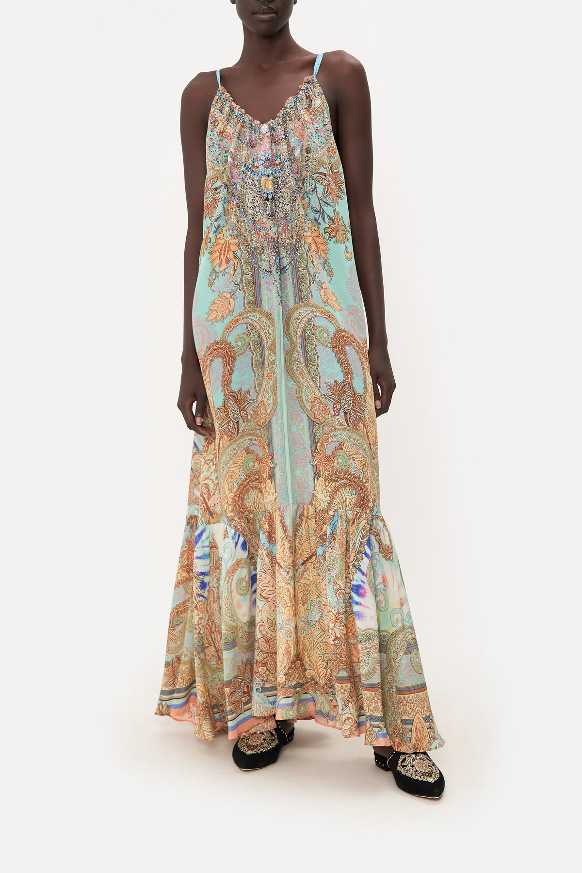 DRAWSTRING HALTER DRESS MAKE LOVE NOT WAR