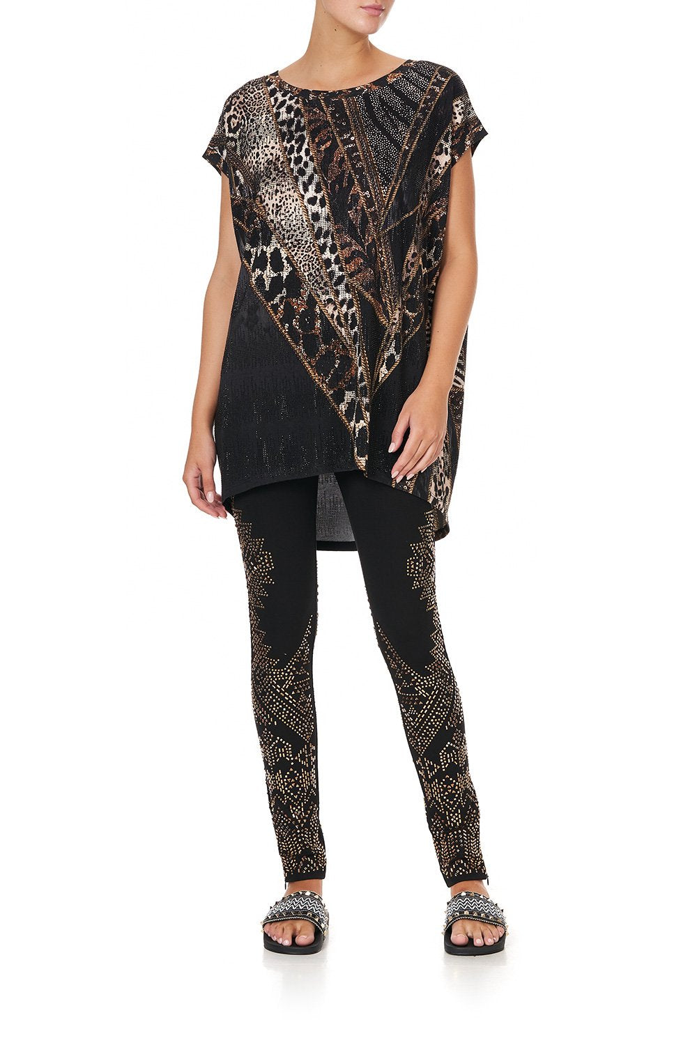 PONTE PANT WITH SIDE SEAM LADY STARDUST