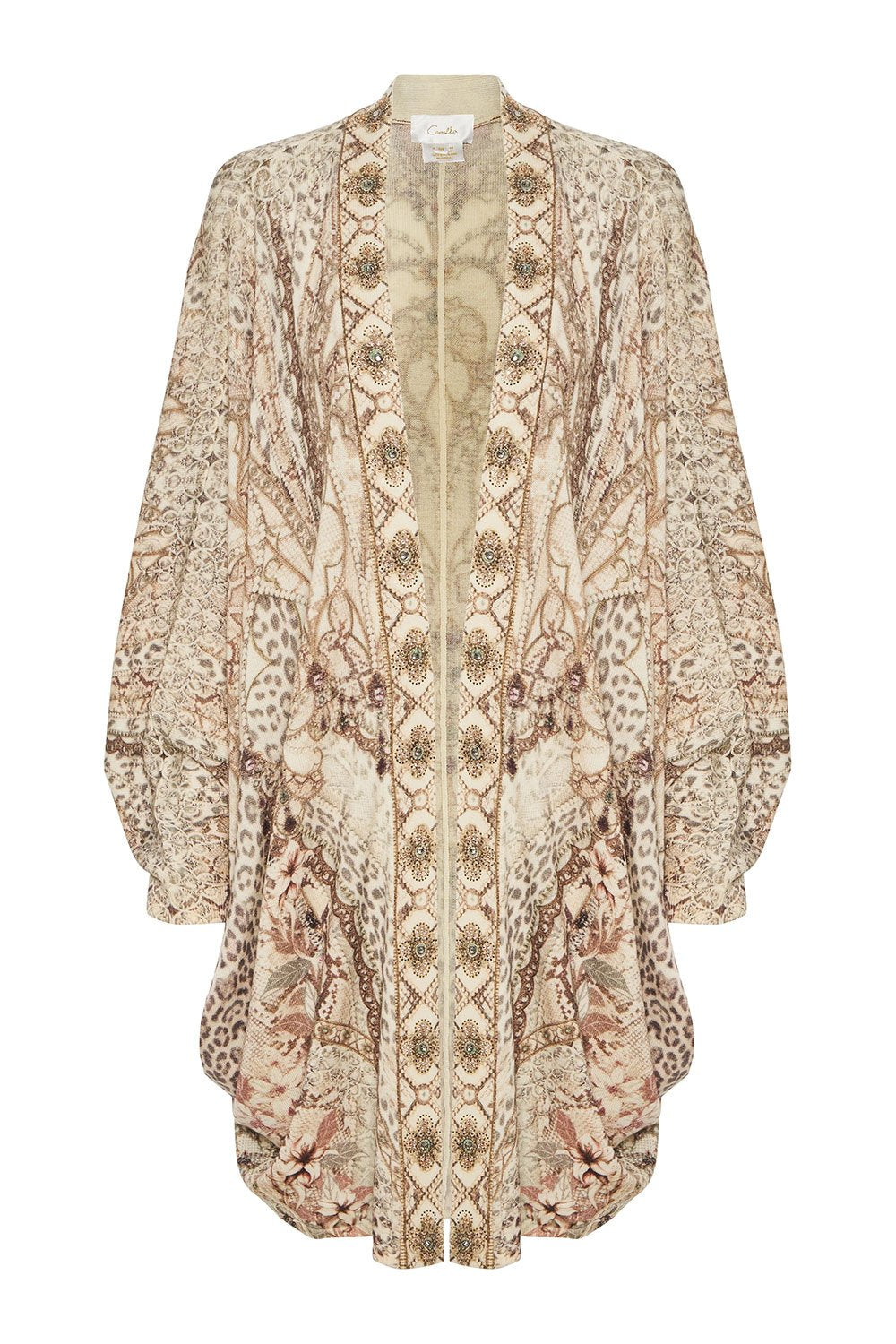 SOFT KNIT PONCHO WITH EMBROIDERY ALL IS NOUVEAU