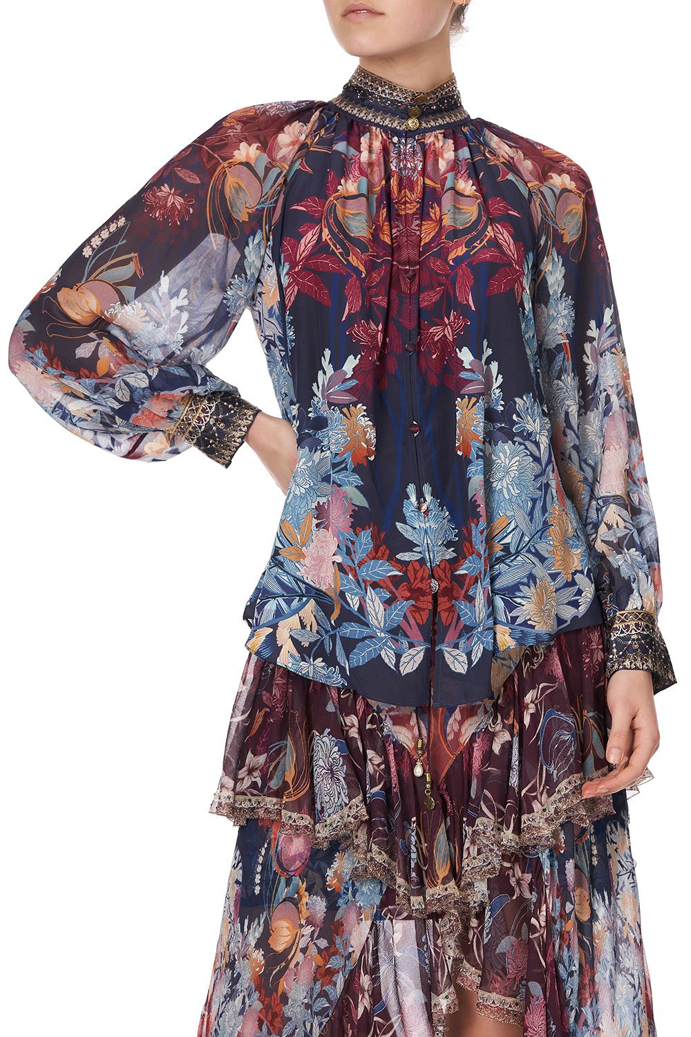 RAGLAN BUTTON UP SHIRT NOUVEEU NIGHTS