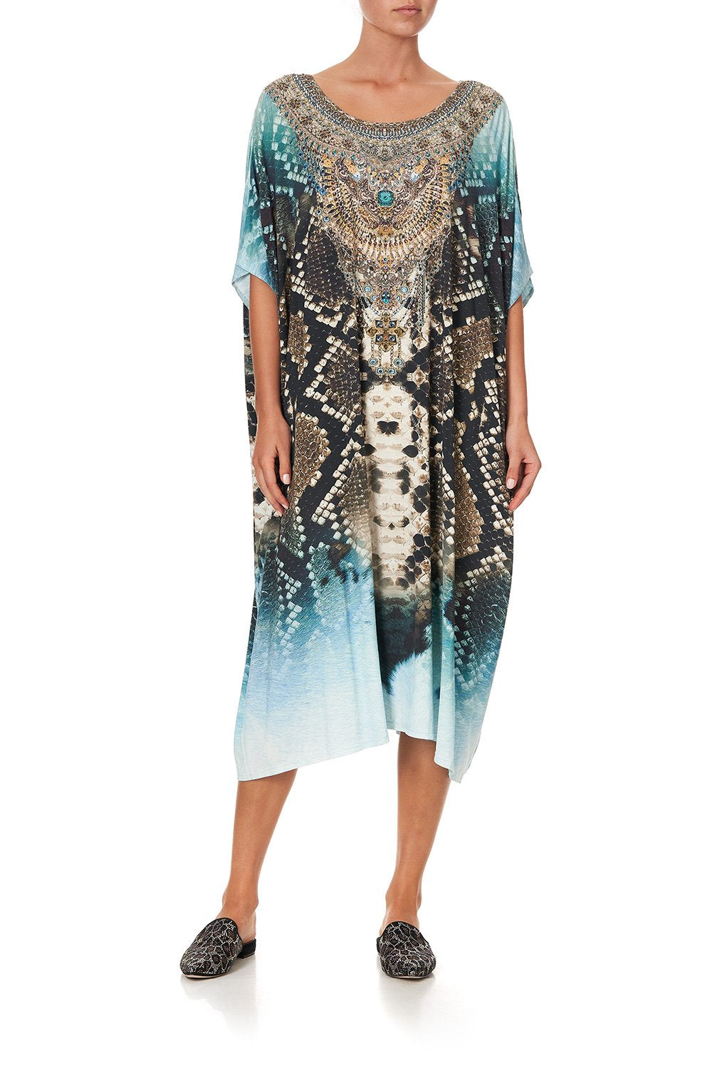 ROUND NECK LOUNGE KAFTAN PREY