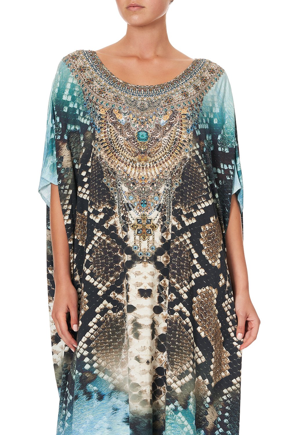 ROUND NECK LOUNGE KAFTAN PREY