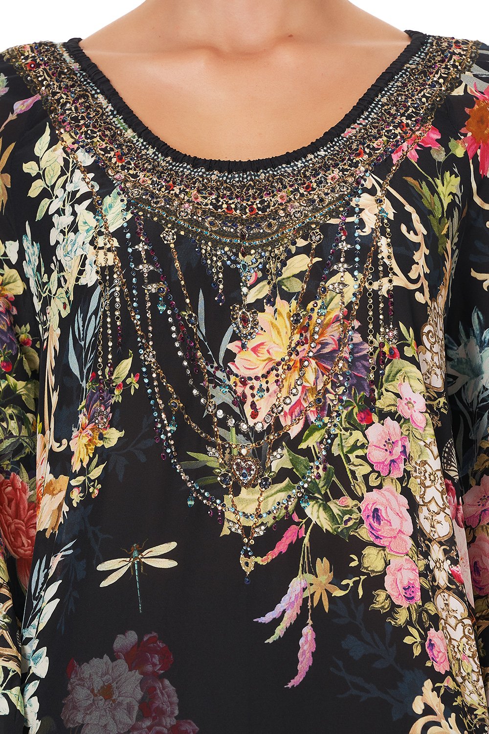 BLOUSON SLEEVE A LINE FRILL DRESS HAMPTON HIVE