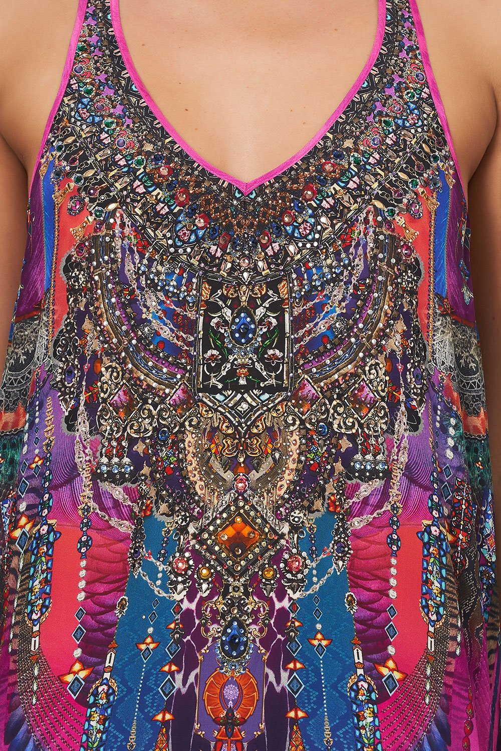 V NECK RACERBACK DRESS MIDNIGHT MADNESS