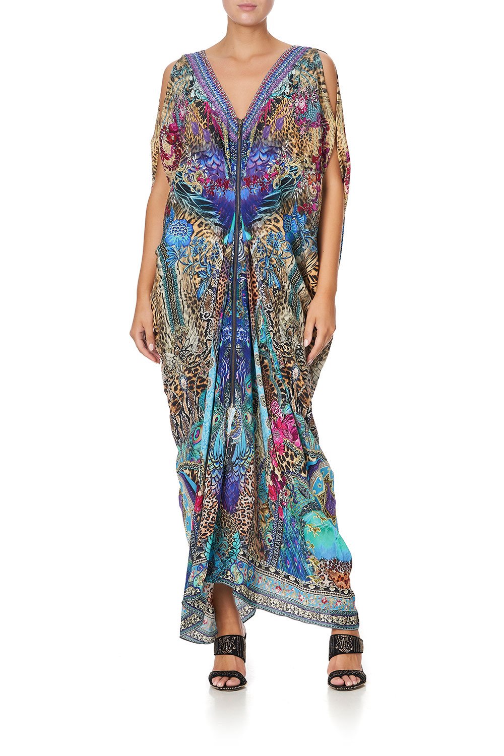 LONG DRAPE DRESS WITH ZIP FRONT BASILICA BEEUTY