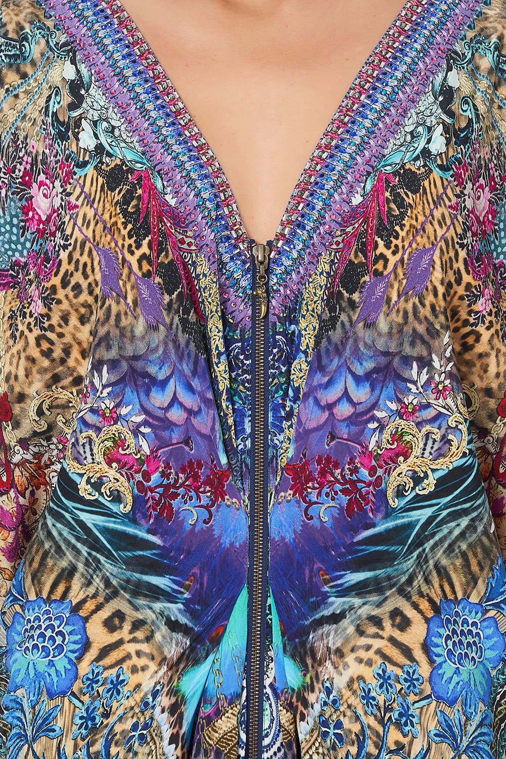 LONG DRAPE DRESS WITH ZIP FRONT BASILICA BEEUTY