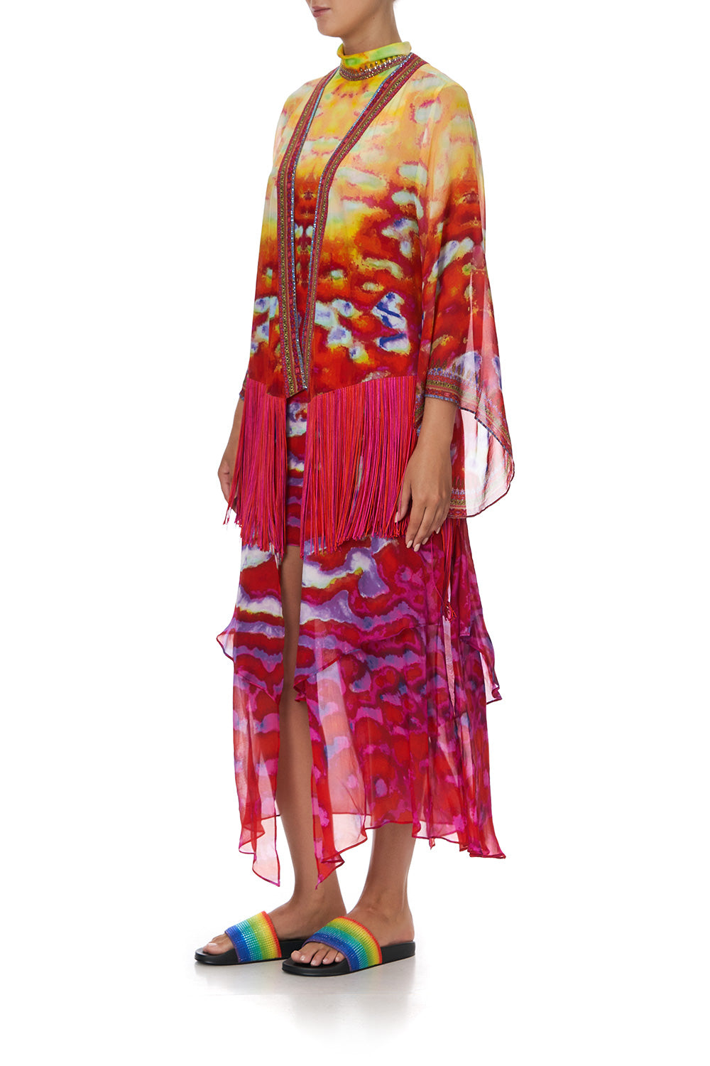 ROBE WITH DOUBLE LAYERED HEM BANSHEE BECKONS