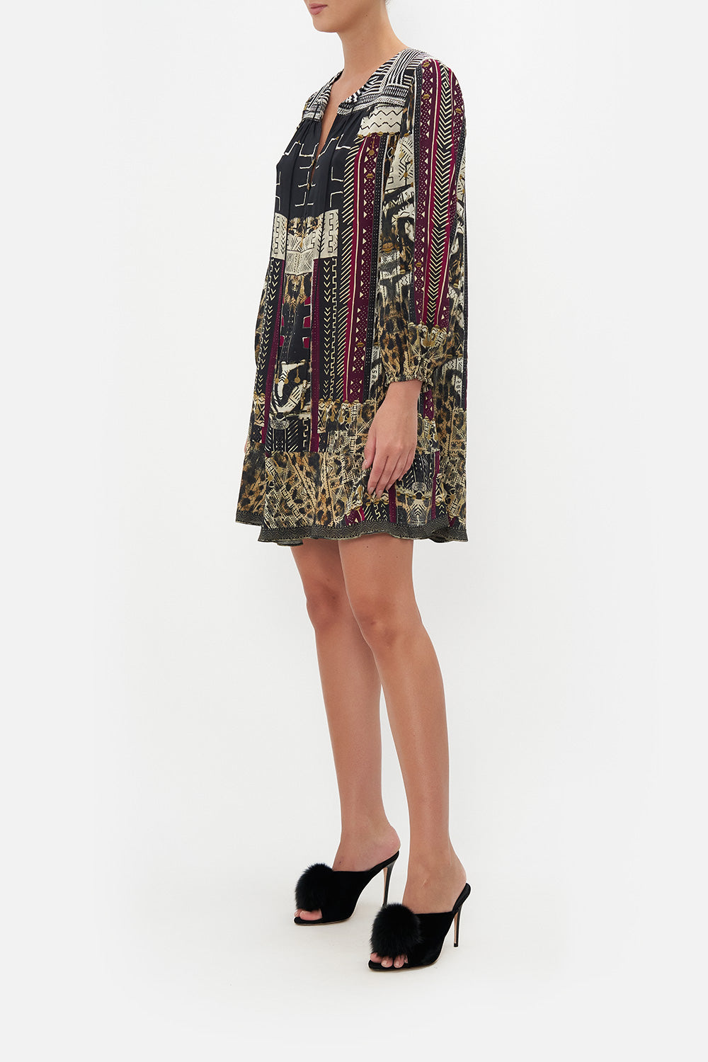 BUTTON UP DRESS WITH YOKE DESERT DREAMS