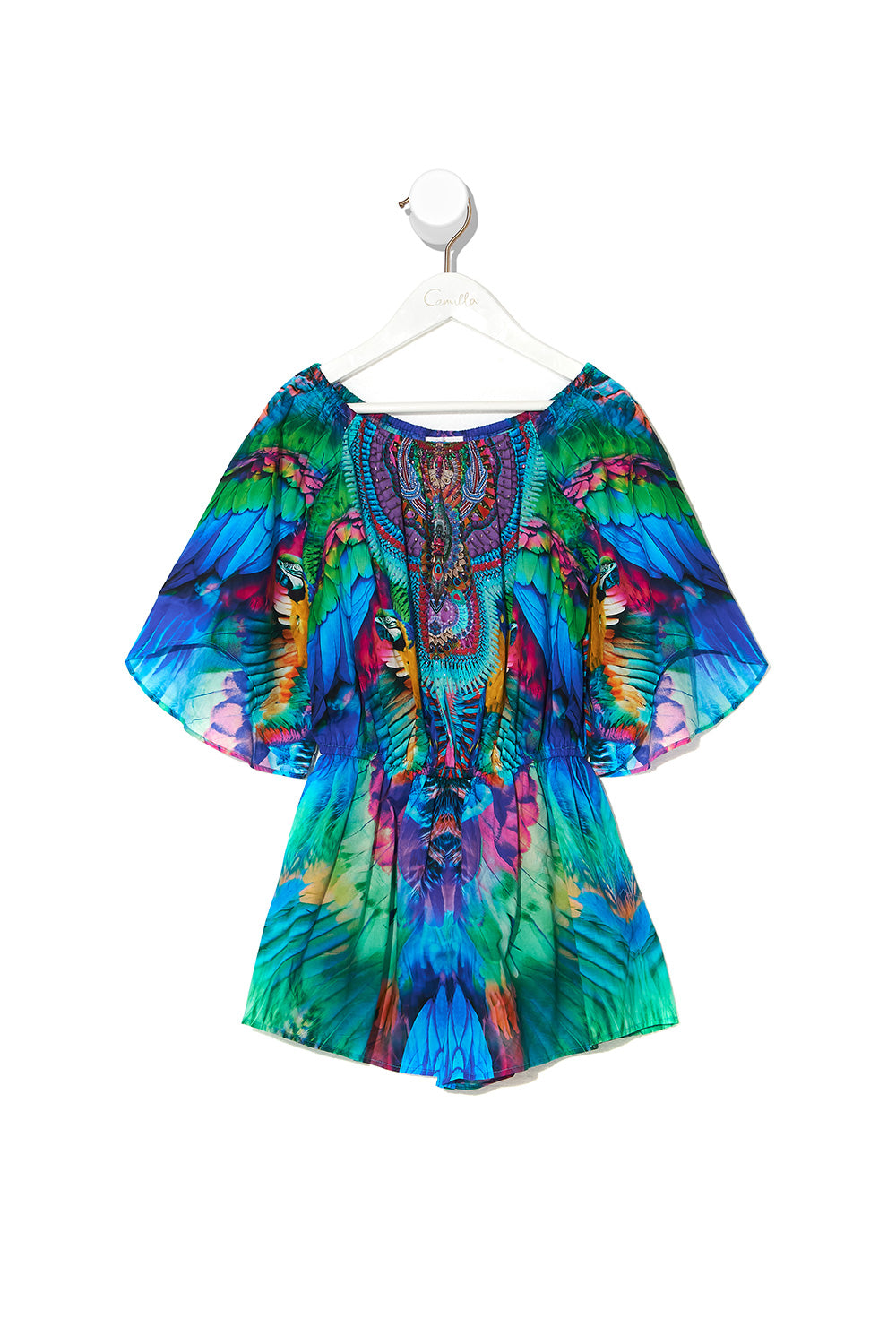 KIDS 3/4 FLARE SLEEVE PLAYSUIT 4-10 AGE OF ASTERIA