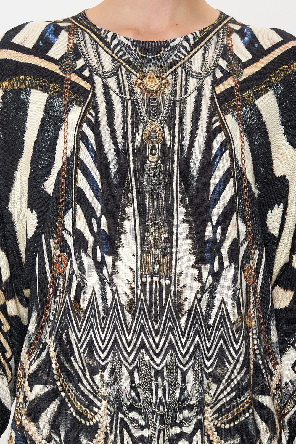 OVERSIZED DROP SHOULDER SIDE SPLIT JUMPER KNIGHT OF THE WILD