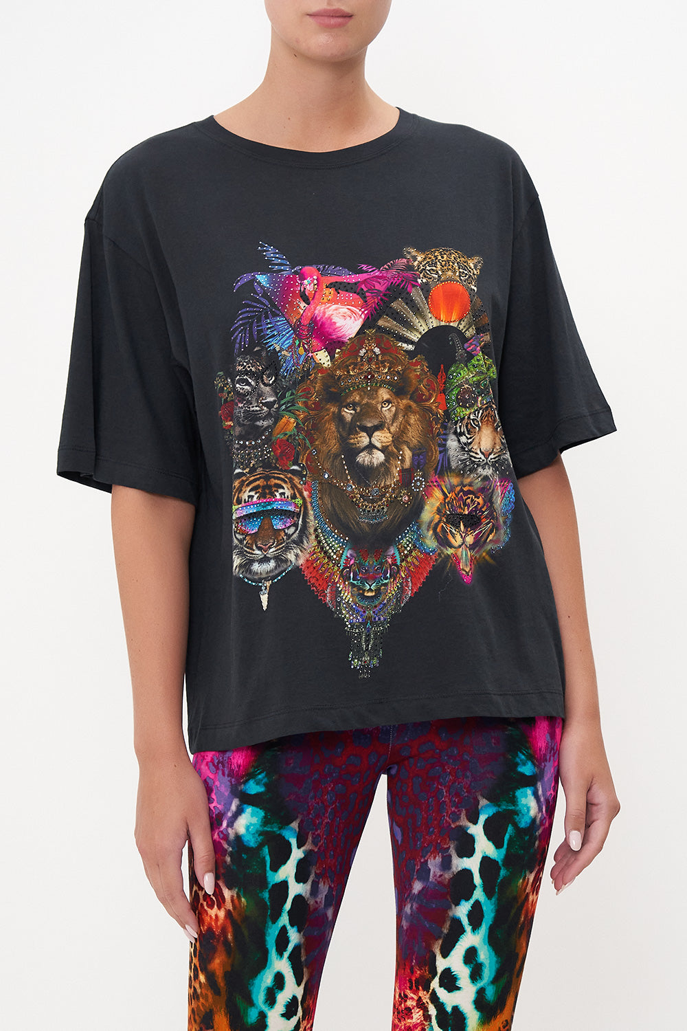 RELAXED BODY AND SLEEVE TEE SURREALIST XANADU
