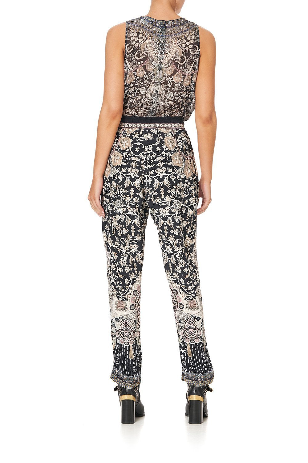 DROP CROTCH SLIM LEG PANT DUST HER OFF