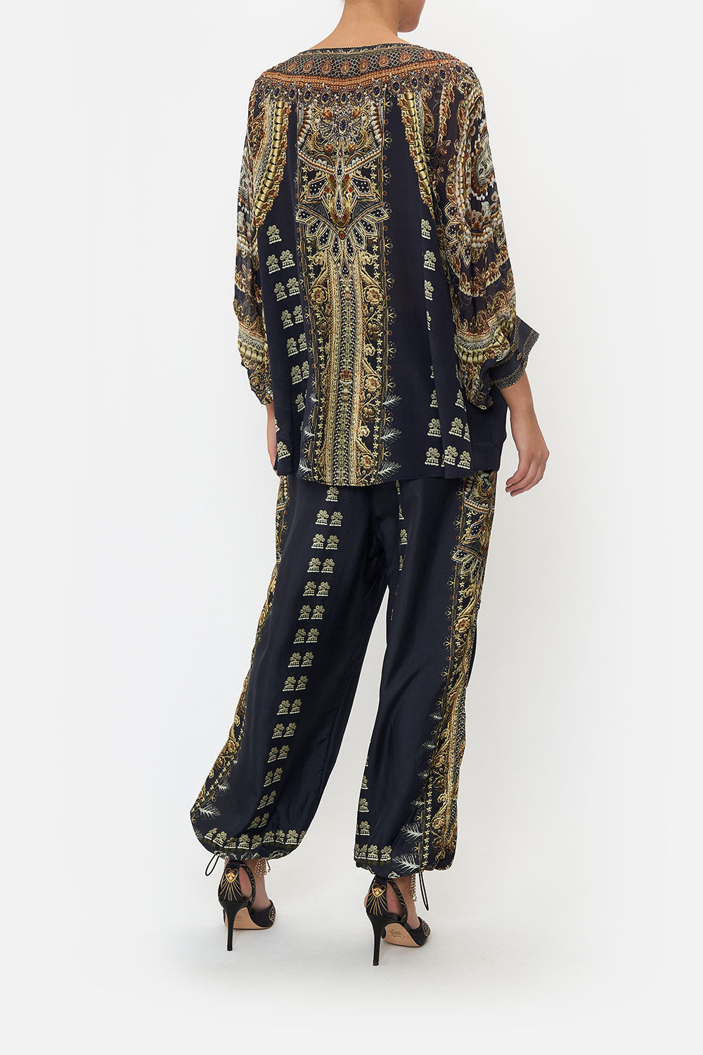 RAGLAN SLEEVE BLOUSE WITH CUFF ITS ALL OVER TORERO