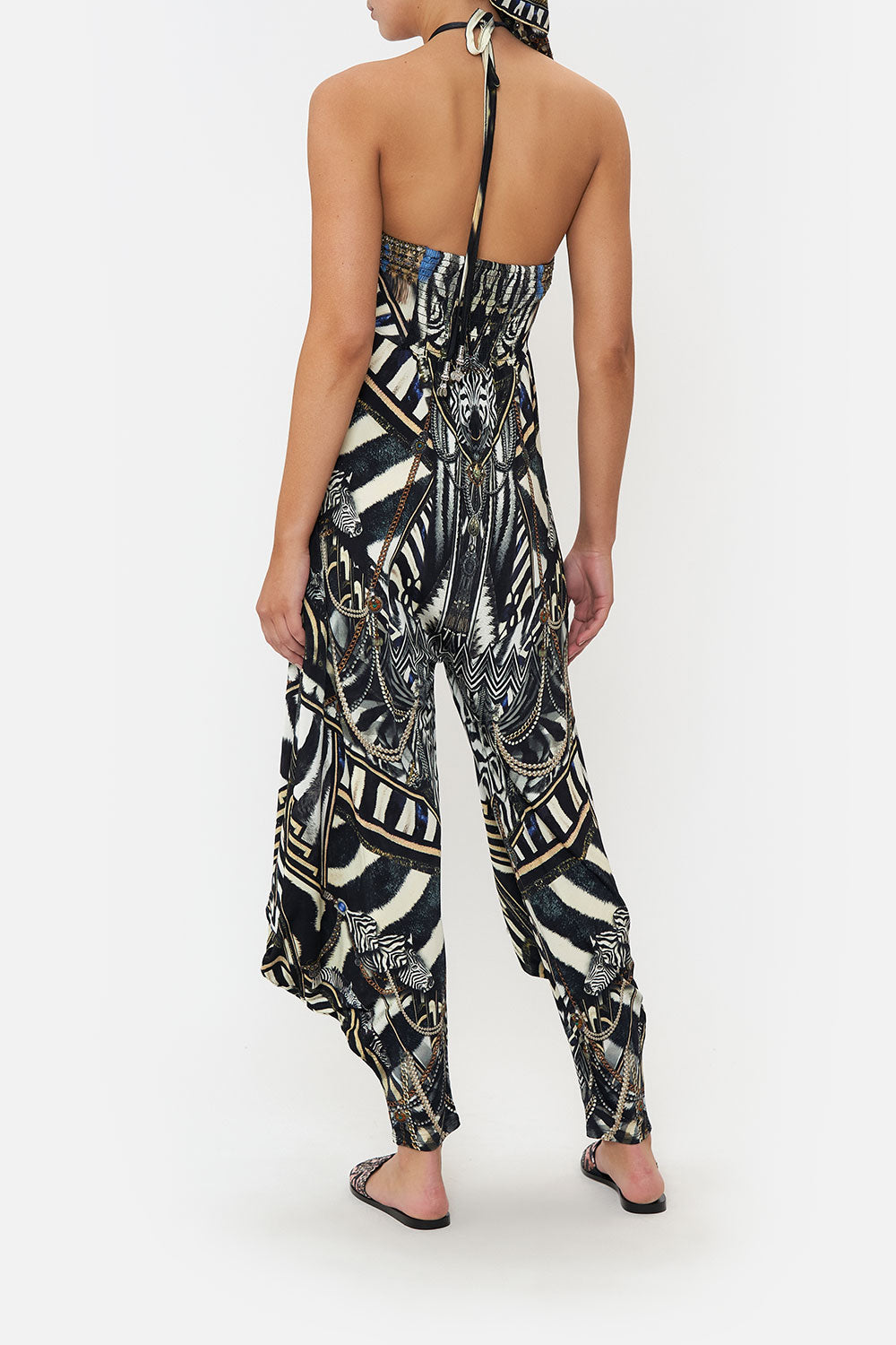 DRAPED PANT JUMPSUIT WITH HARDWARE KNIGHT OF THE WILD