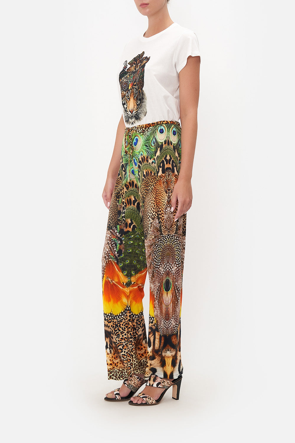 BIAS CUT DRAWSTRING PANT SURREALIST XANADU