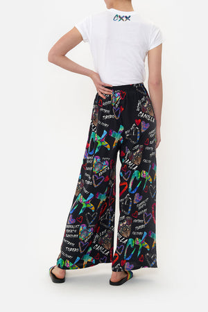 WIDE LEG TROUSER WITH FRONT POCKETS TAGGED UP