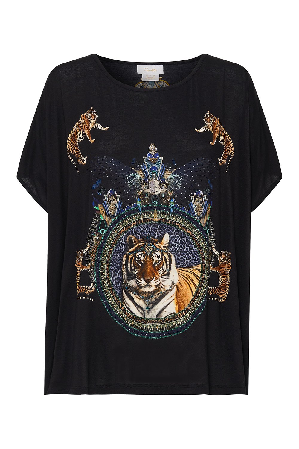 LOOSE FIT ROUND NECK TEE DRIPPING IN DECO