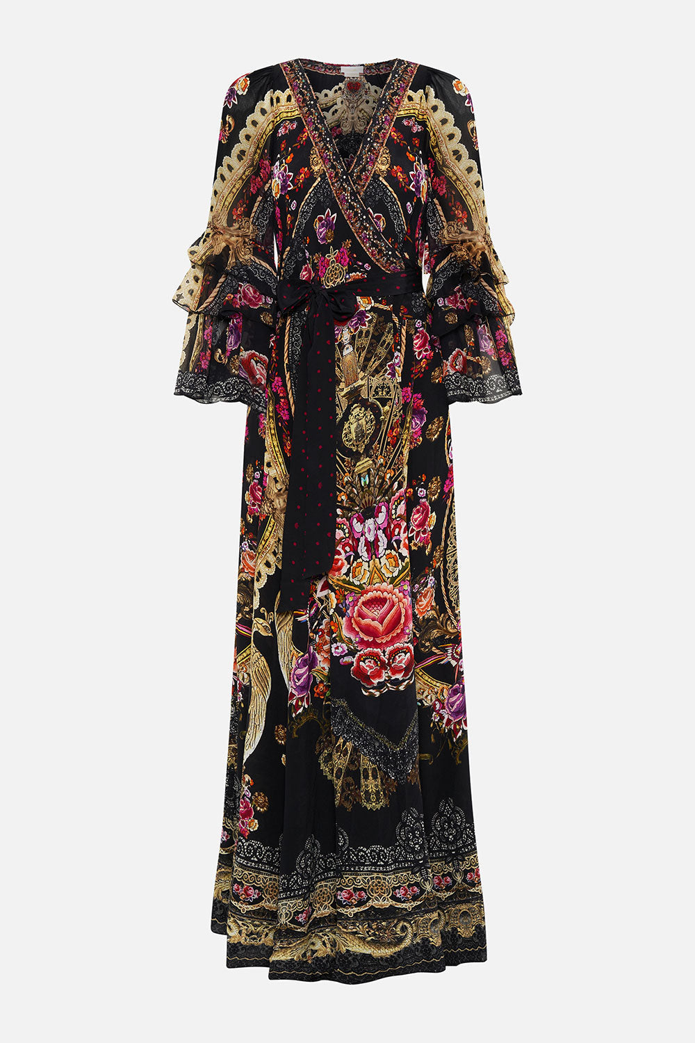 WRAP DRESS WITH RUFFLE SLEEVE DANCE WITH DUENDE