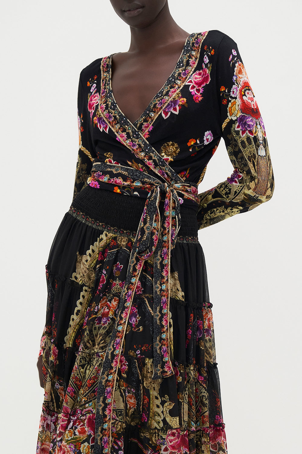 LONG SLEEVE WRAP TOP DANCE WITH DUENDE