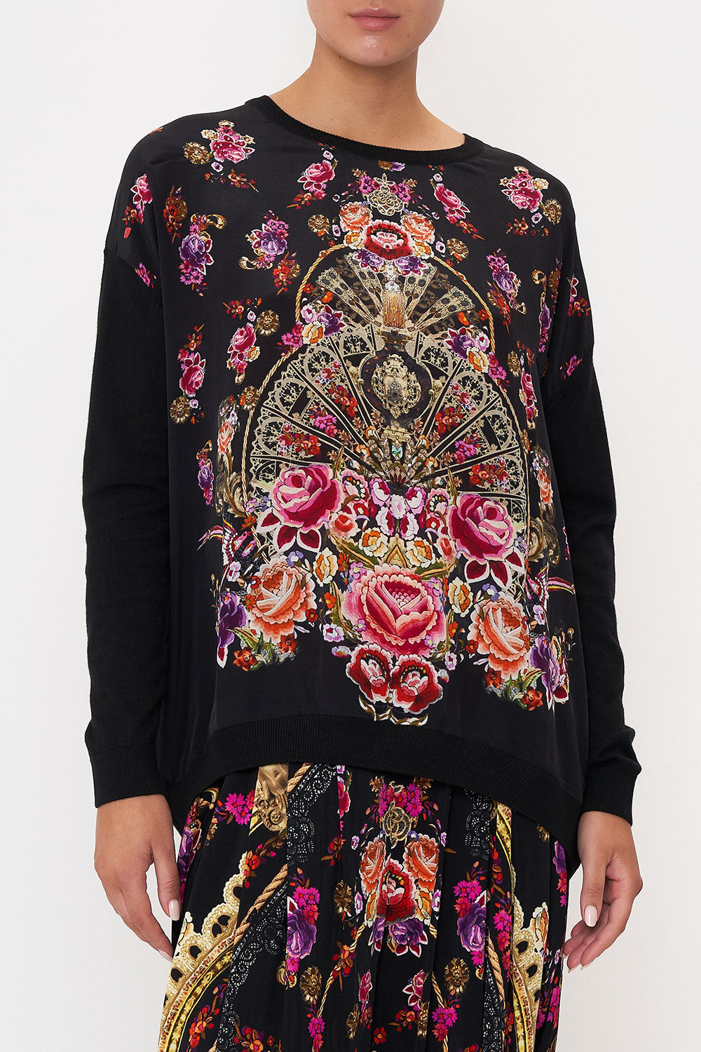 LONG SLEEVE JUMPER WITH PRINT FRONT DANCE WITH DUENDE