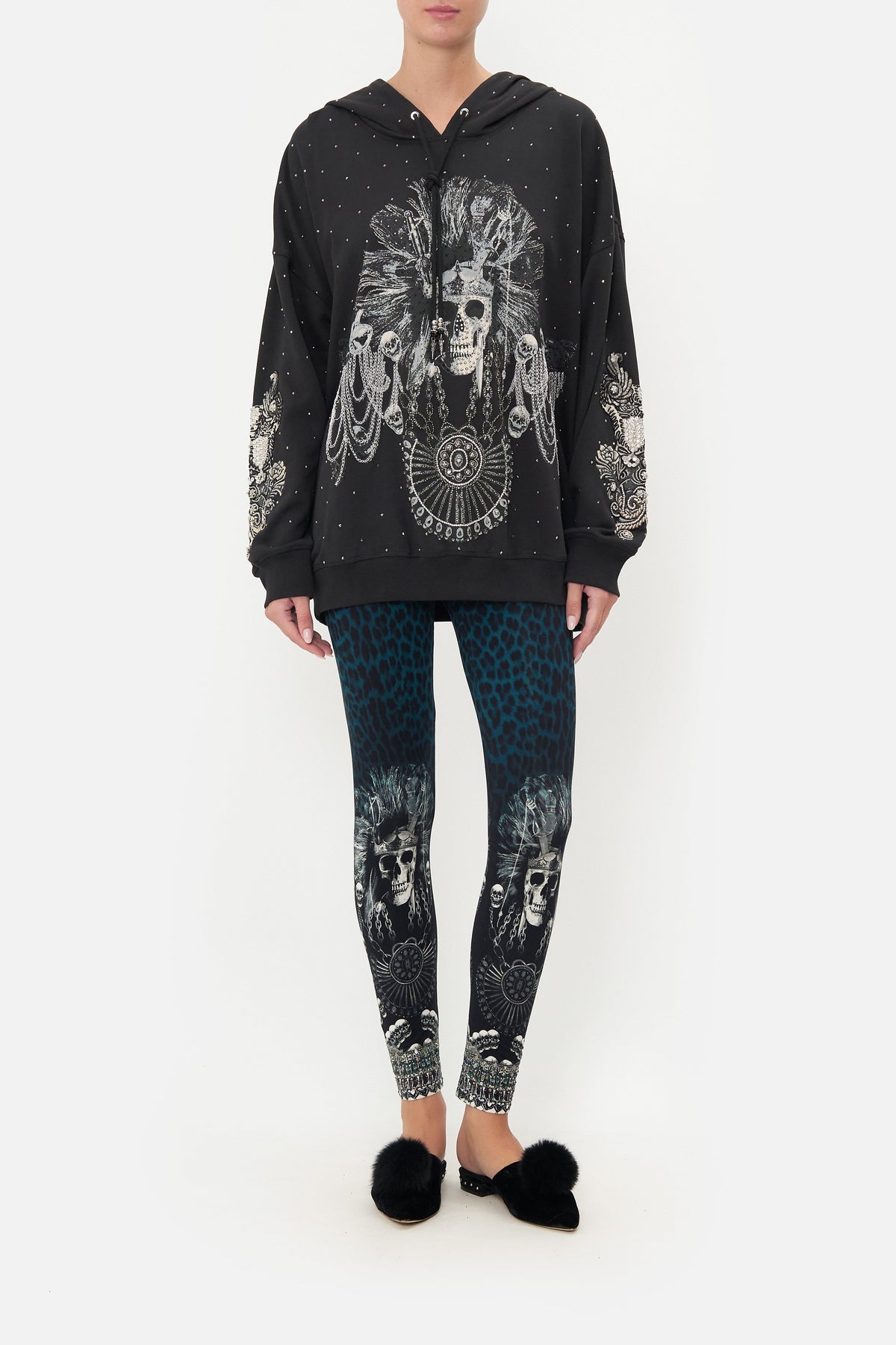 BOYFRIEND HOODIE WITH SIDE POCKET ANIMAL ANARCHY