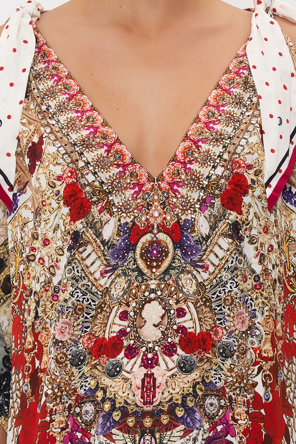 SCARF TIE KAFTAN REIGN OF ROSES