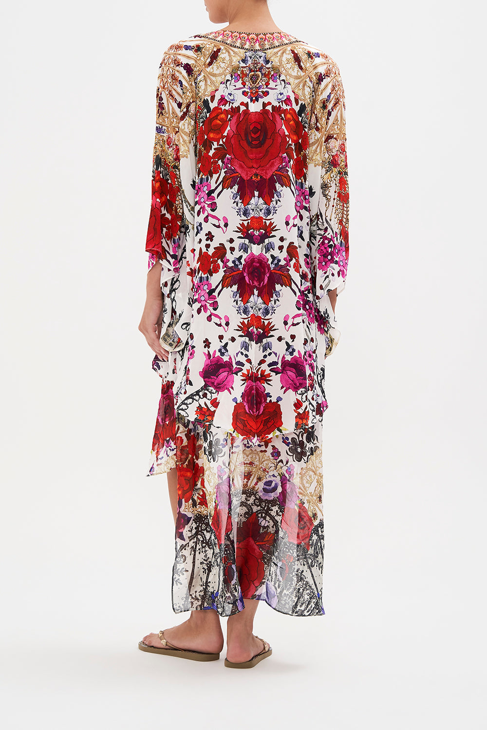 KIMONO WITH LONG UNDERLAYER REIGN OF ROSES