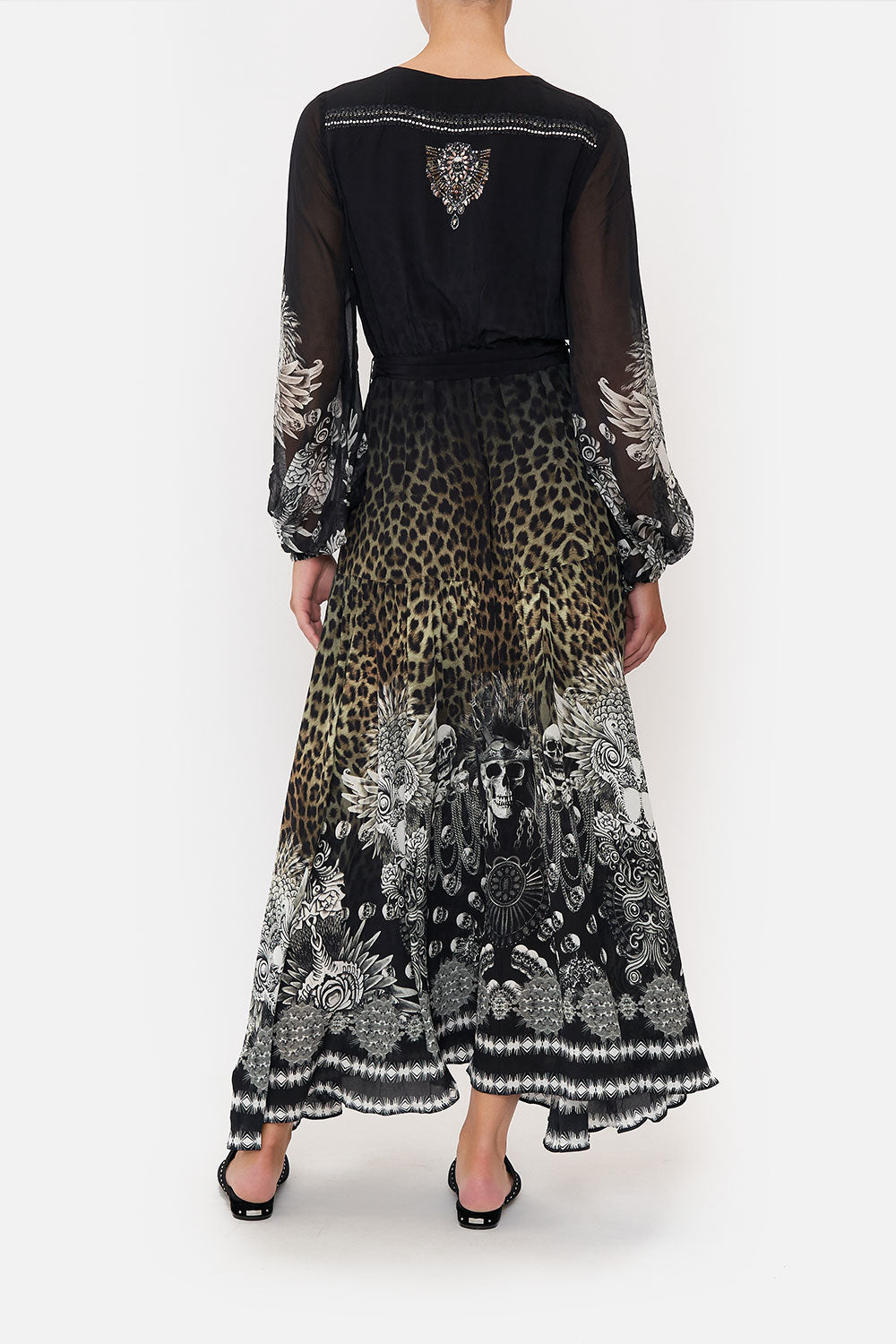 V NECK DRESS WITH BELT ORDER OF DISORDER