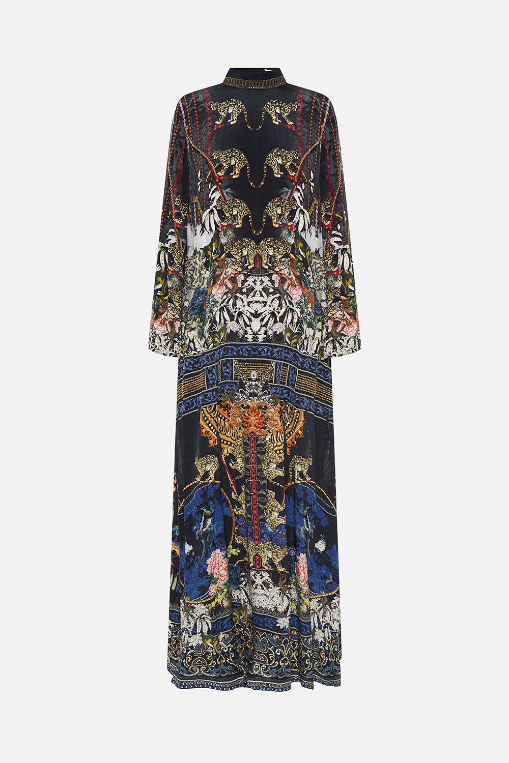 HIGH NECK LONG SLEEVE DRESS HOLLYWOOD HEIST