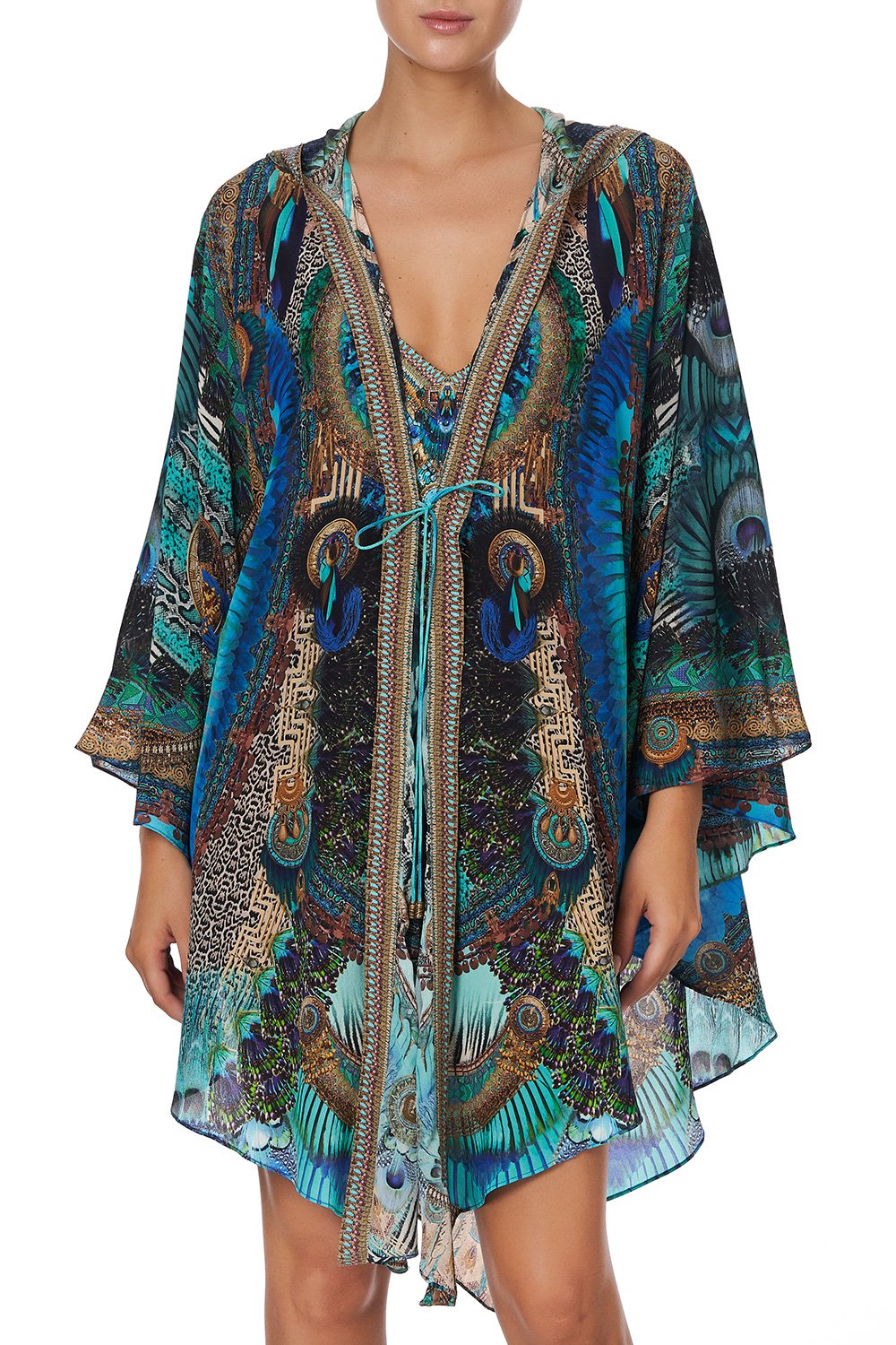 SHAPED HEM LAYER WITH HOOD TEMPLE TEMPTRESS