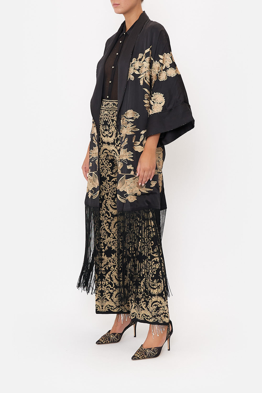 ROBE WITH NARROW COLLAR DANCE WITH DUENDE