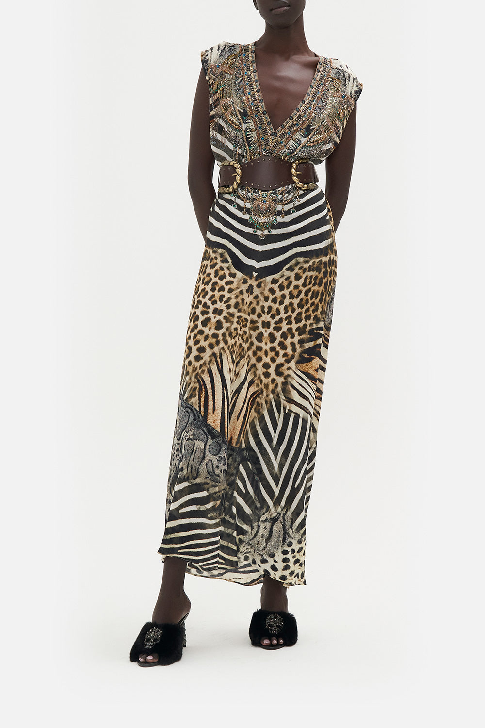 SLEEVELESS DRAPE BACK DRESS FOR THE LOVE OF LEO