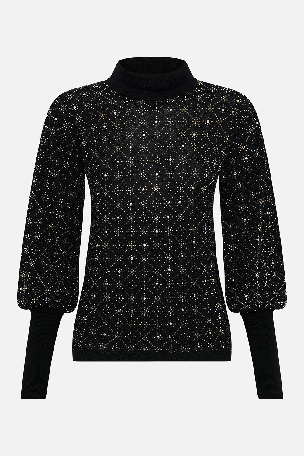 GATHERED CUFF FITTED KNIT DANCE WITH DUENDE