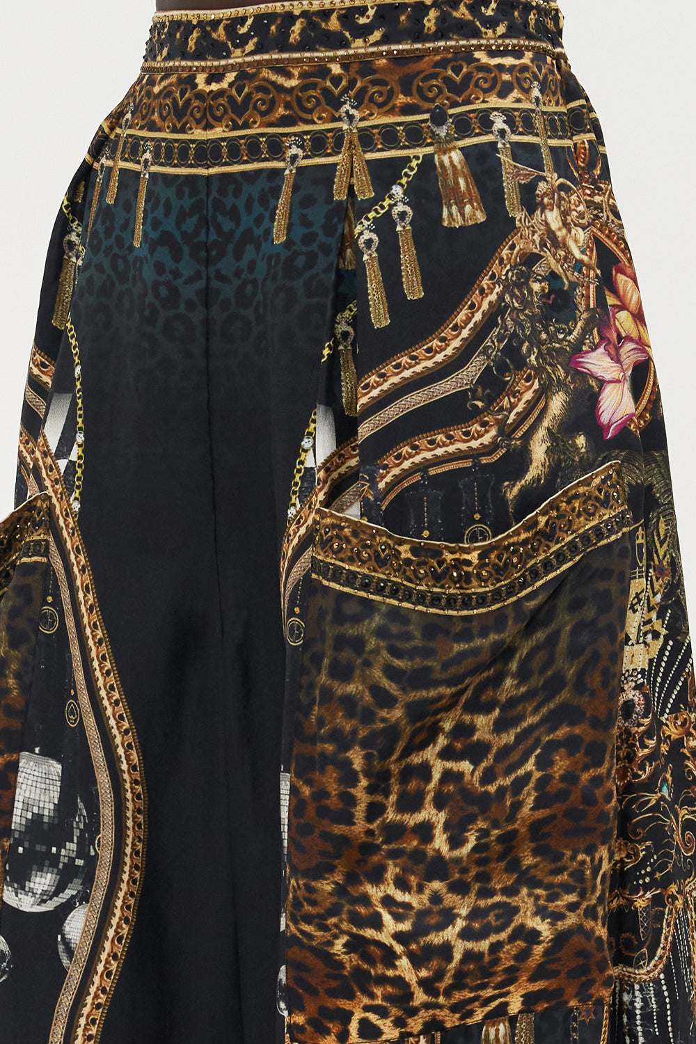 The CAMILLA DEEP V NECK ONE PIECE ROYALTY LOYALTY in our  print.