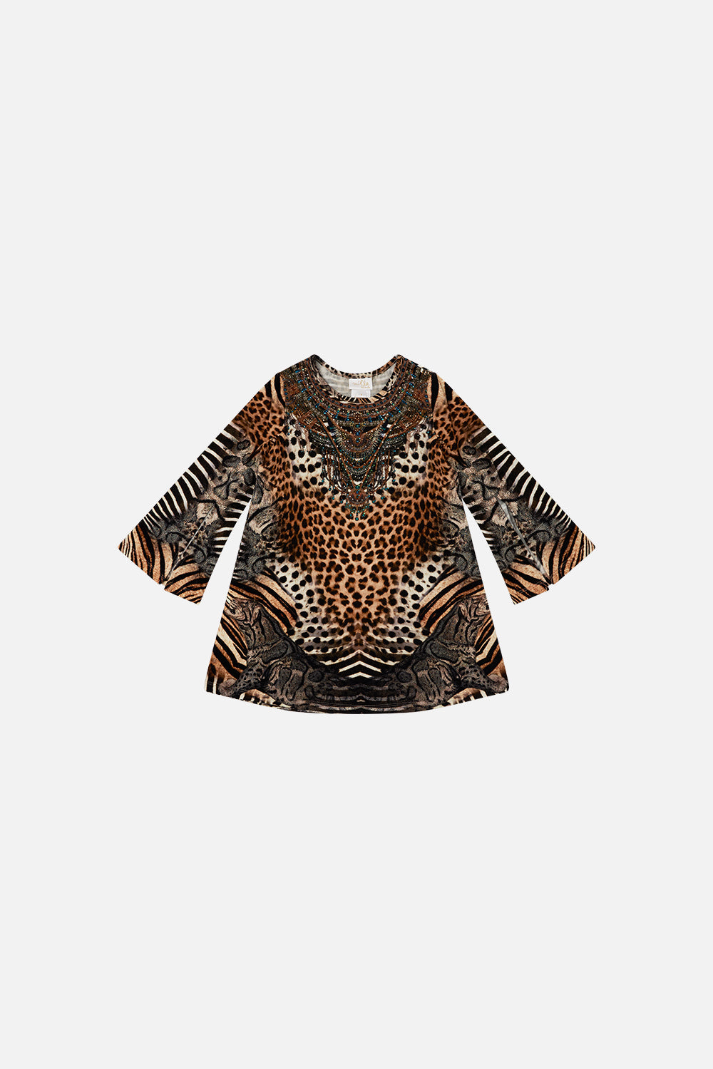 KIDS FLARE SLEEVE JERSEY DRESS 4-10 FOR THE LOVE OF LEO