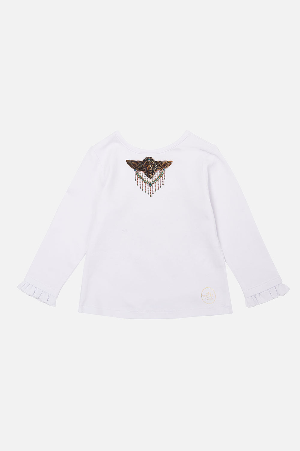 BABIES LONG SLEEVE TOP WITH FRILL FOR THE LOVE OF LEO