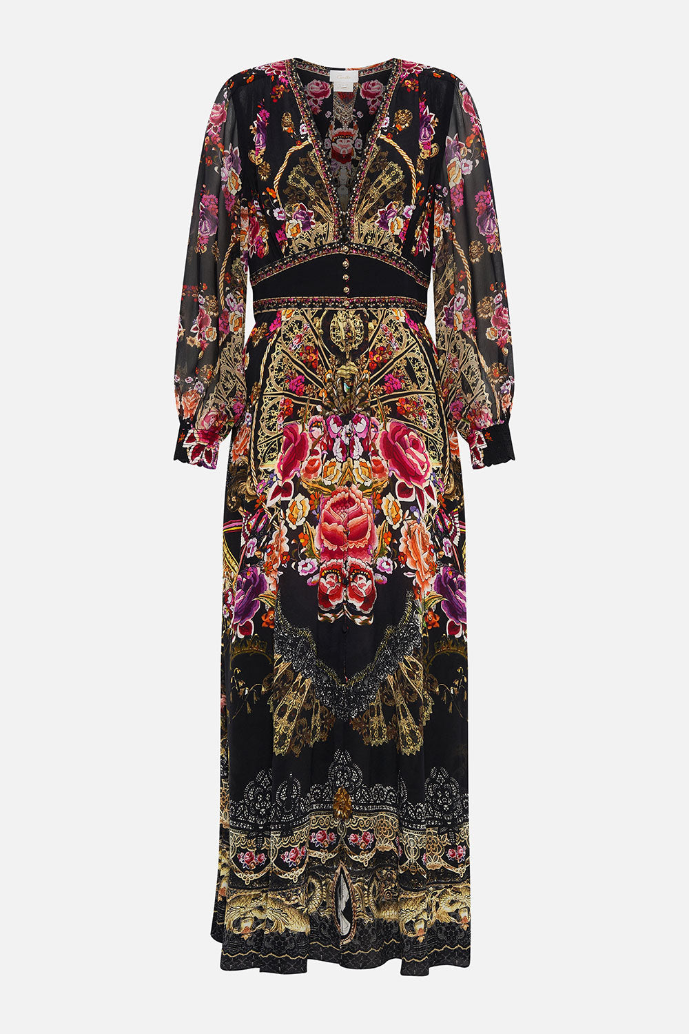 BUTTON DRESS WITH SHAPED WAISTBAND DANCE WITH DUENDE