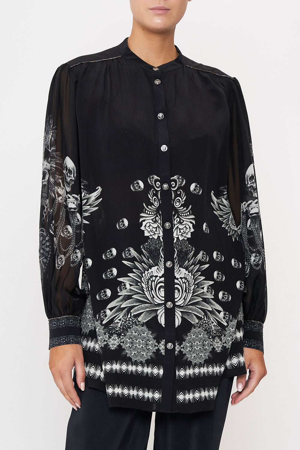BLOUSON SLEEVE BLOUSE WITH YOKE ORDER OF DISORDER