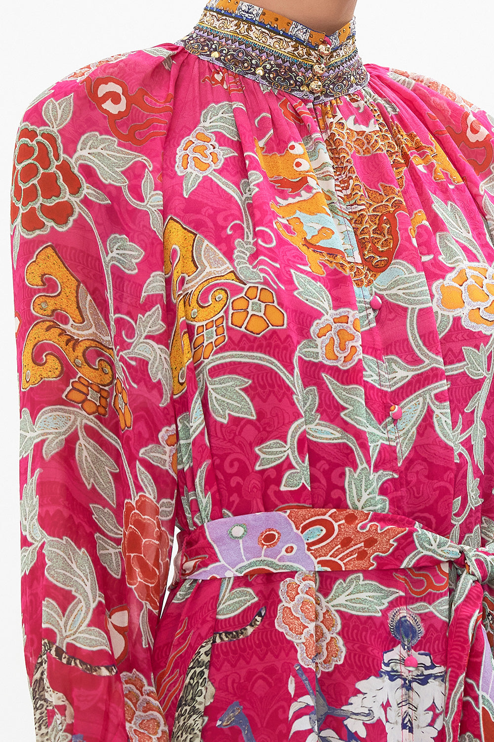 RAGLAN SLEEVE MIDI SHIRT DRESS TASTE OF TWILIGHT