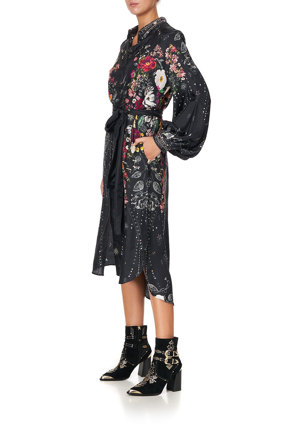 HIGH LOW MIDI SHIRT DRESS TO THE GYPSY