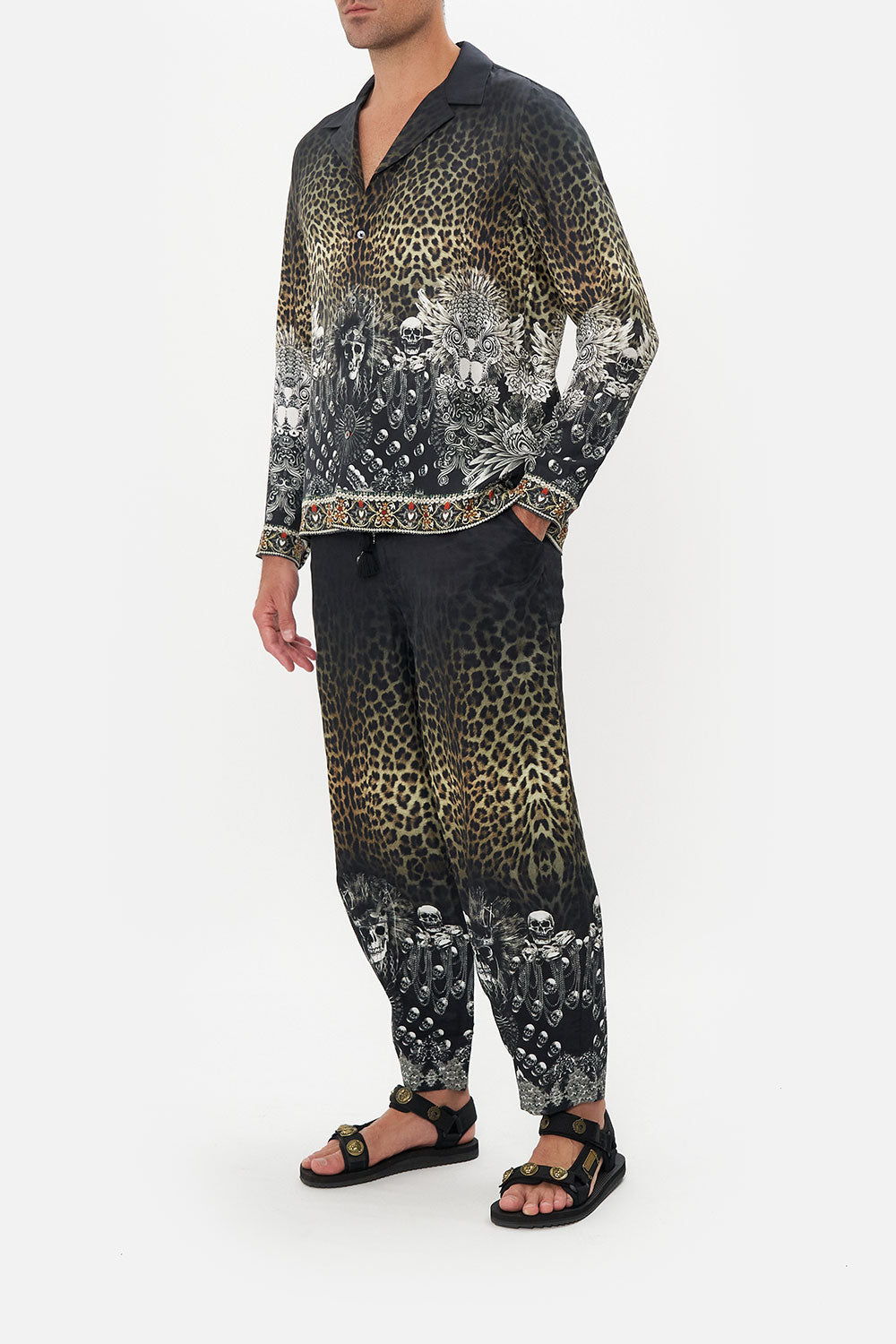 LONG SLEEVE CAMP COLLARED SHIRT ORDER OF DISORDER