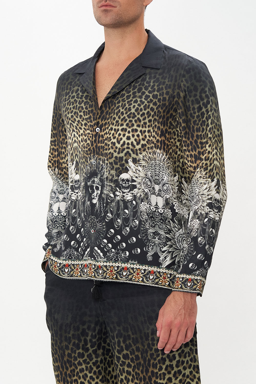 LONG SLEEVE CAMP COLLARED SHIRT ORDER OF DISORDER